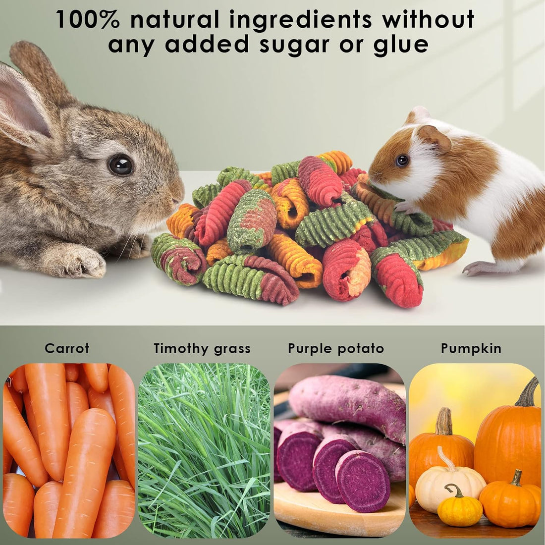 ERKOON Chinchilla Treats, Chew Toys for Teeth for Rabbit Guinea Pig