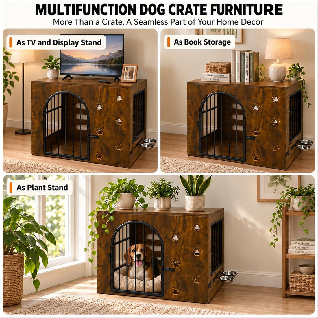 32 Inch Dog Crate Furniture for Small Medium Dogs