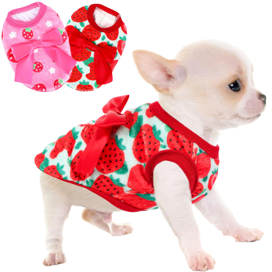 2 Pieces Dog Sweater for Small Dogs XXS Dog Clothes Chihuahua Puppy