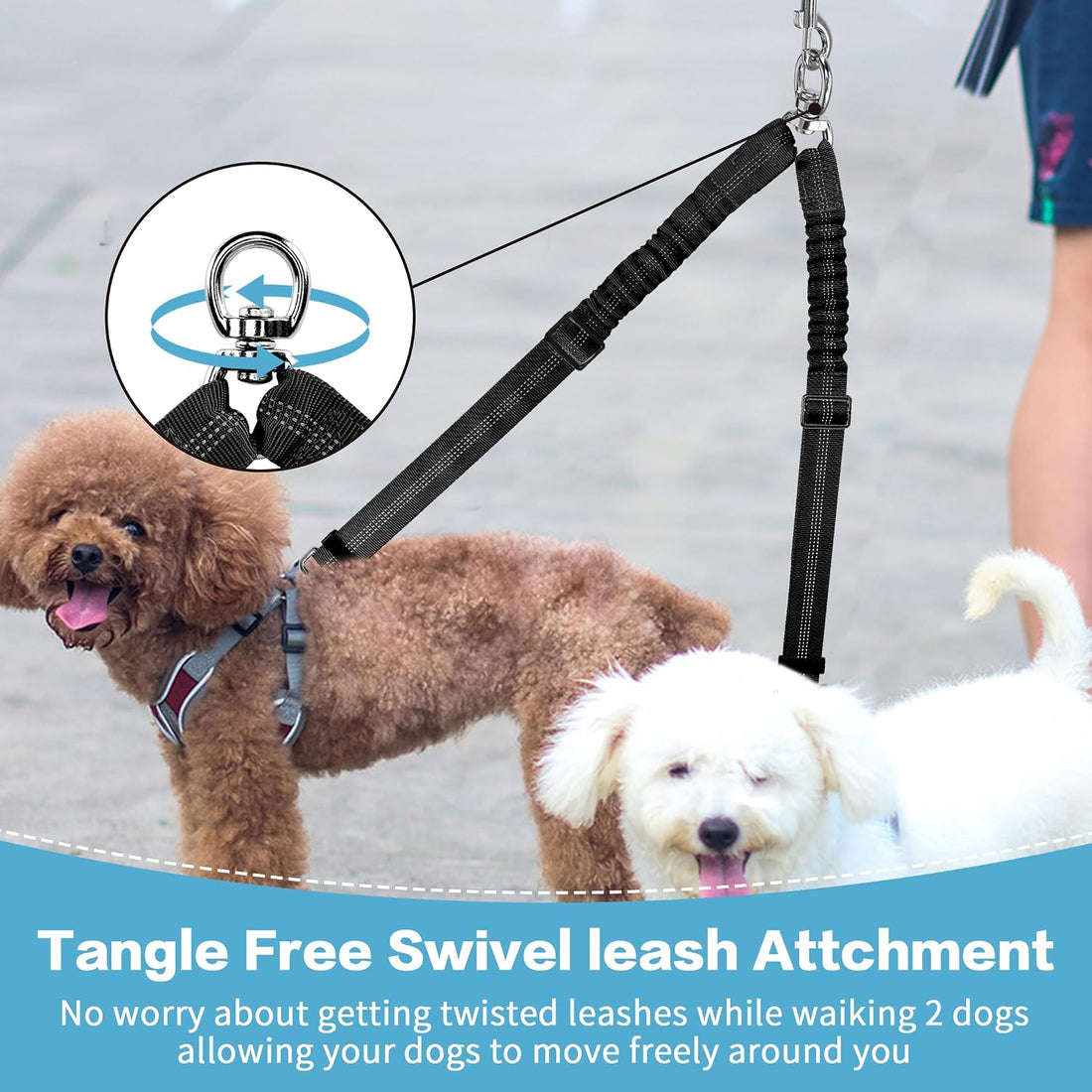 YAODHAOD Double Dog Leash,Two Dog Leash Splitter