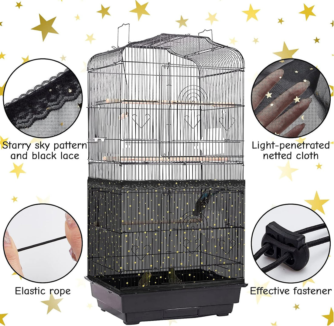 Shappy Large Bird Cage Cover Birdcage Nylon Mesh Net Cover Seed