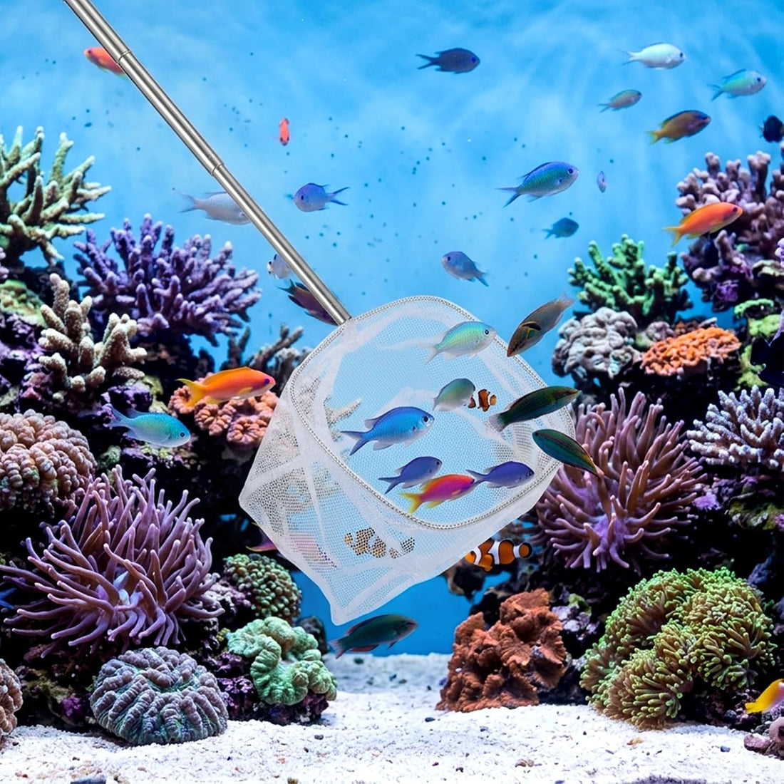Nogeqi 2Pcs Fish Tank Net Small Fish Net for Fish Tank