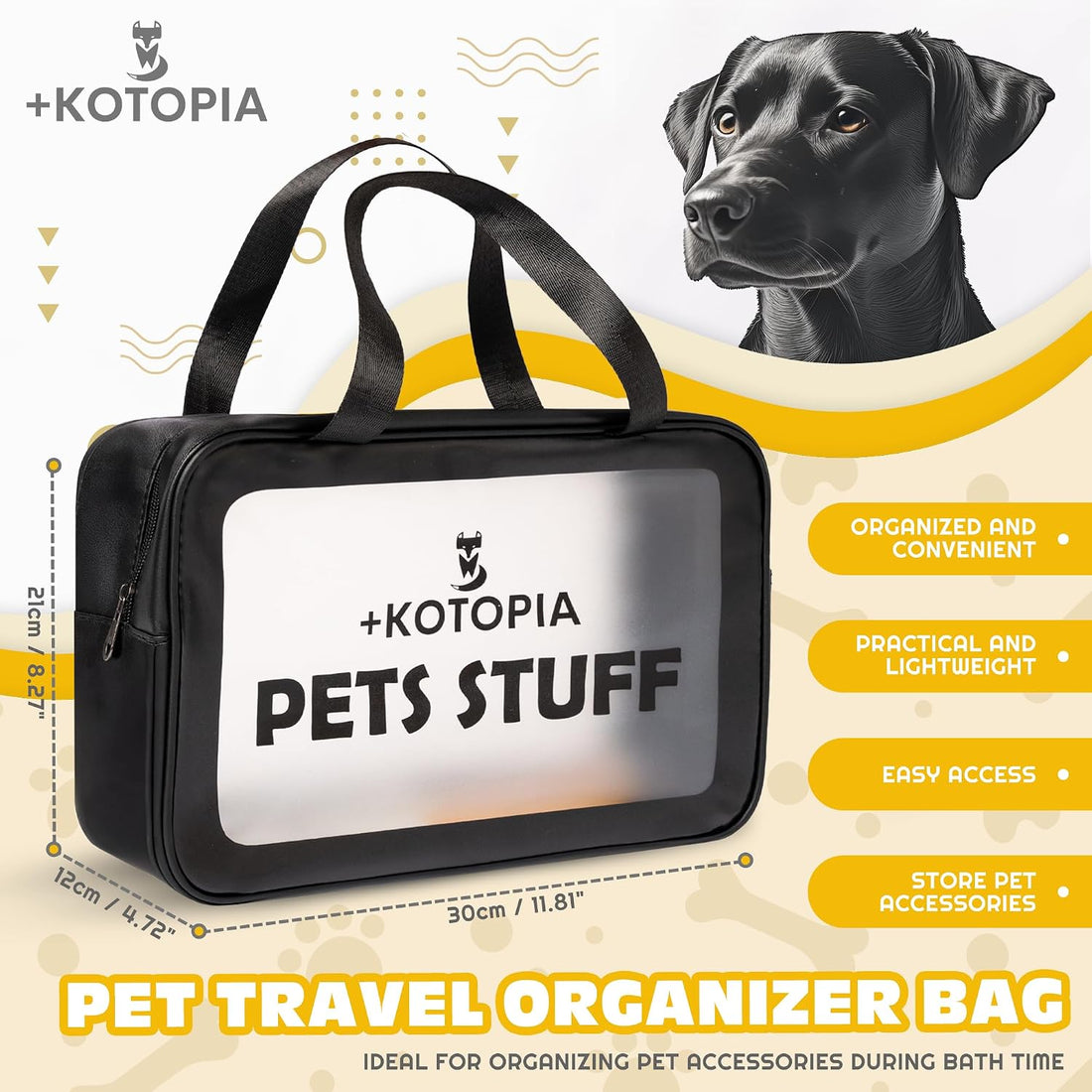 +KOTOPIA Dog Grooming Tote Bag – Travel Supply Organizer for Dogs