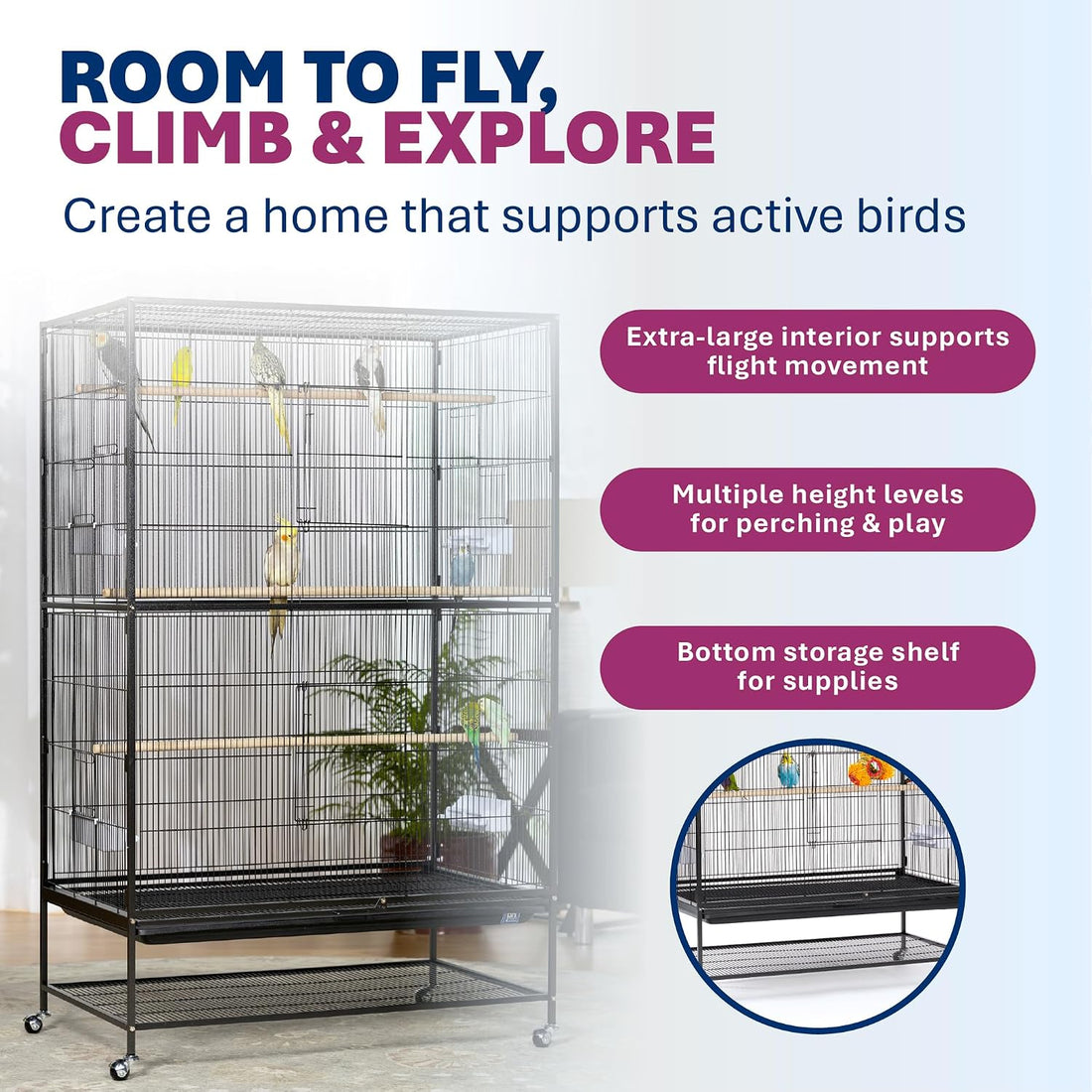 Prevue Hendryx Pet Products Wrought Iron Flight Cage