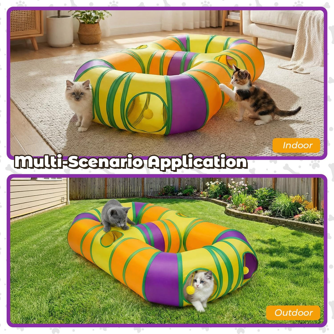 Cat Tunnel for Indoor Cats 8-Shaped