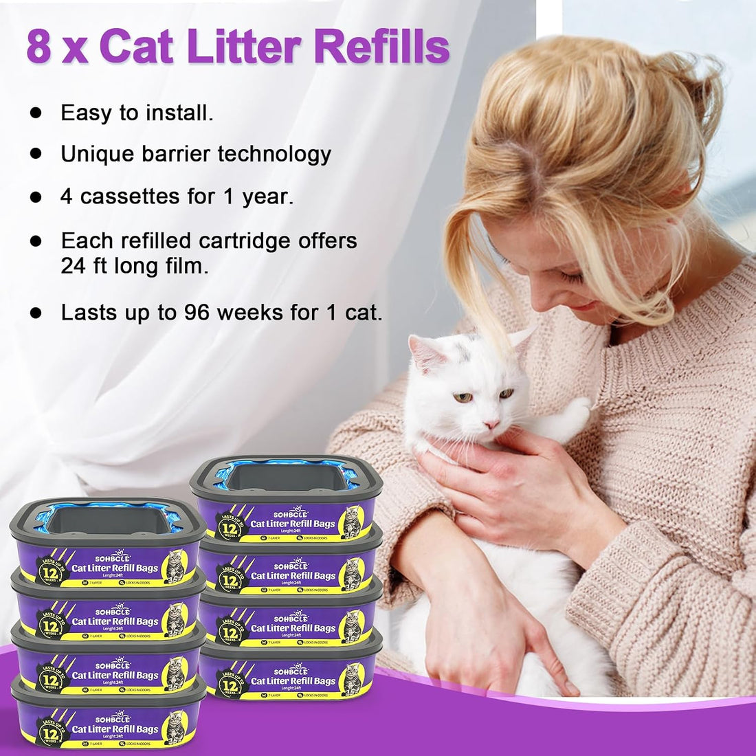 Cat Litter Refill Bags Fits Litter Genie Standard