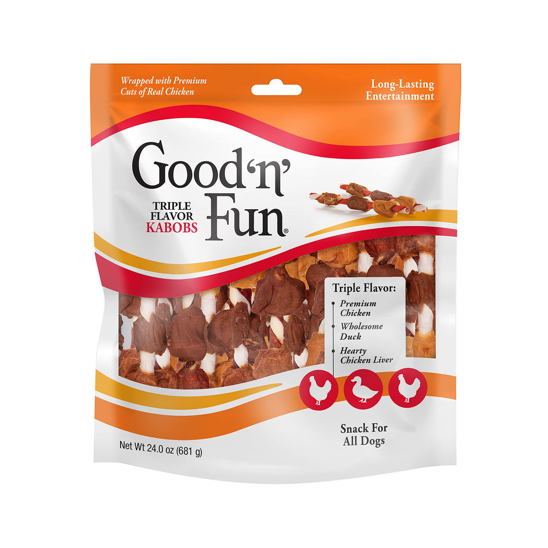 Good 'n' Fun Kabobs Long-Lasting Dog Treat, With Real Proteins