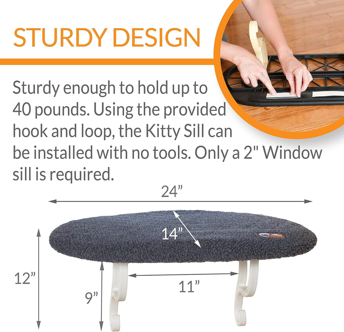 K&H Pet Products Kitty Sill Cat Window Perch for Large Cats