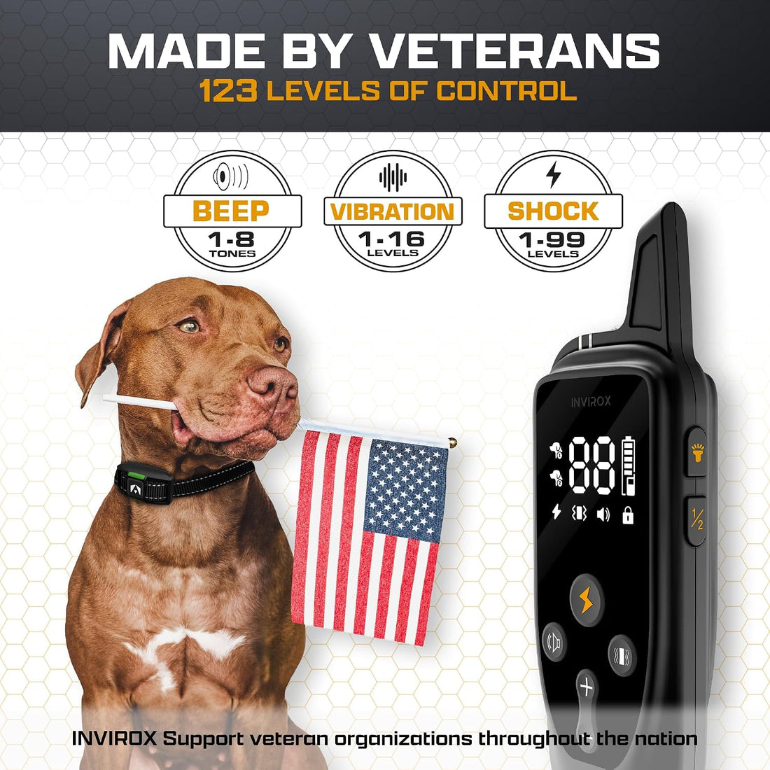 INVIROX Dog Training Collar with Remote, Shock Collar for Dogs