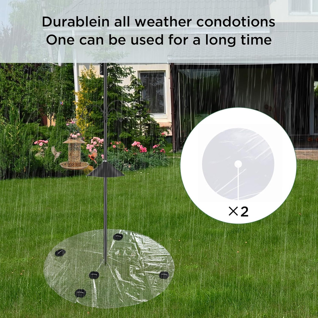 2 PCS 47.24 Inch Bird Seed Catcher for Pole