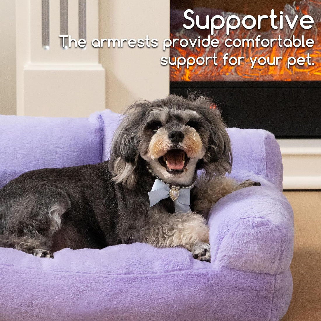 Hollypet Small Dog Large Cat Bed Puppy Couch Beds for Pets up to 25