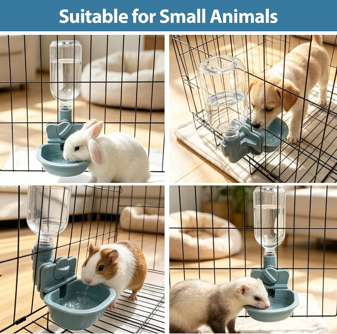 Lemtrflo 17oz Rabbit Water Bottle, Cage Automatic Waterer Dispenser