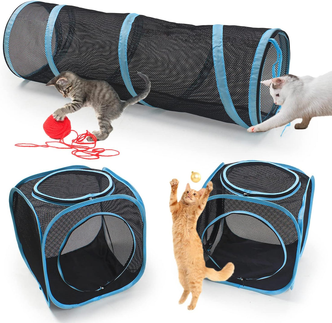 INTURN Cat Furniture Tent for Indoor and Outdoor Playpen Portable Cat