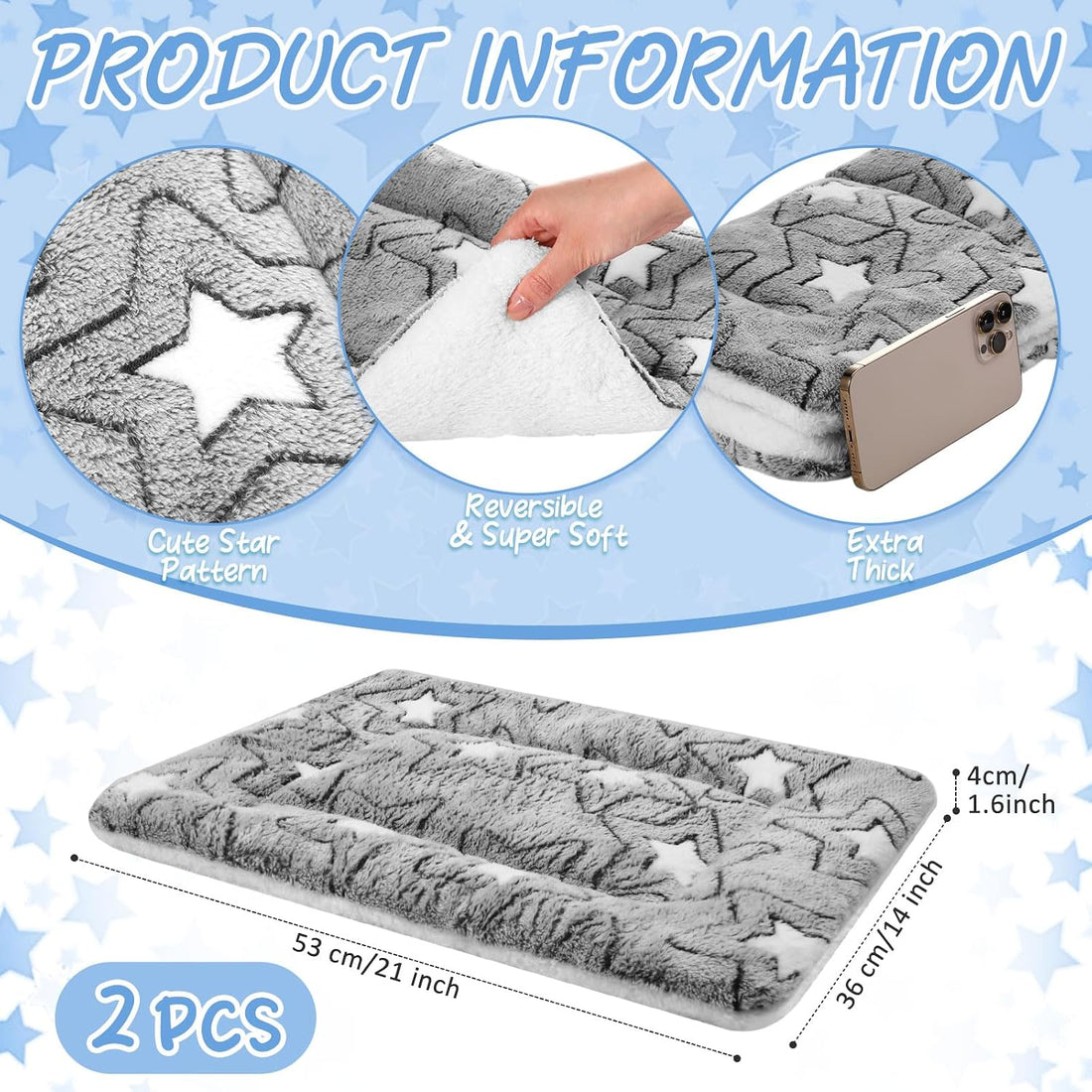 2 Pack Self Warming Cat Dog Bed Pad