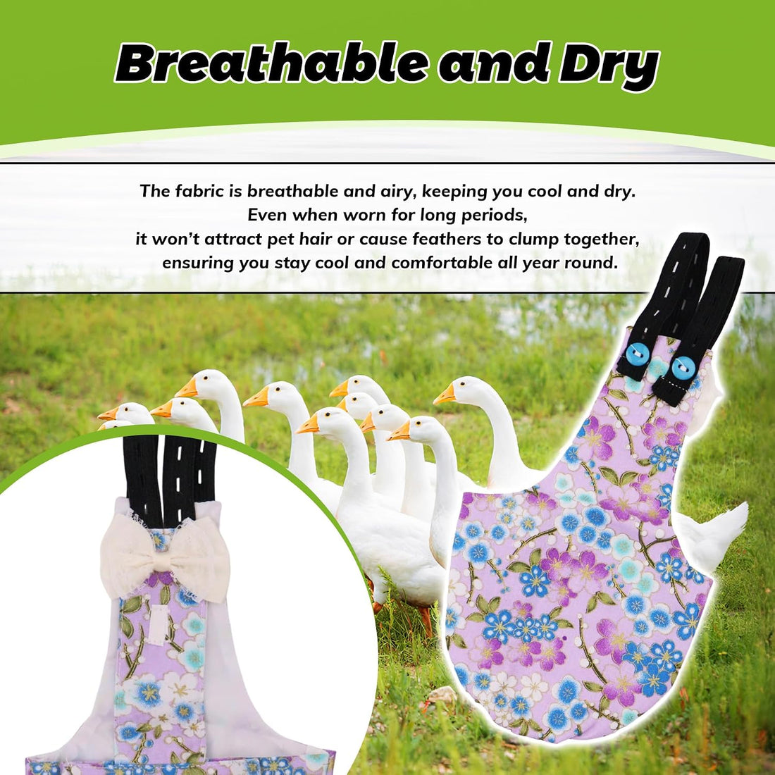 Adjustable Diaper for Pet Geese, Pet Ducks and Pet Chickens
