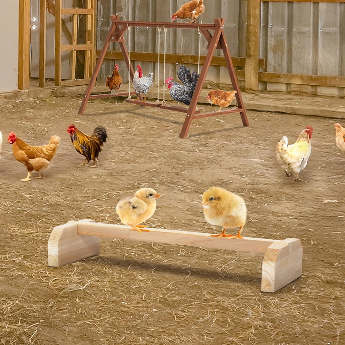 PETSFIT Chick Roosting Bar Prevent Rotation Design