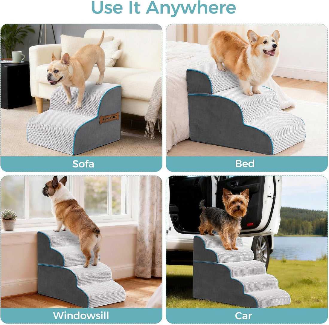 Dog Stairs, Steps and Ramp for High Bed & Sofa