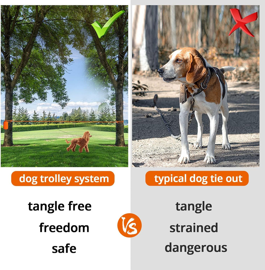 Dog Tie Out Cable for Camping