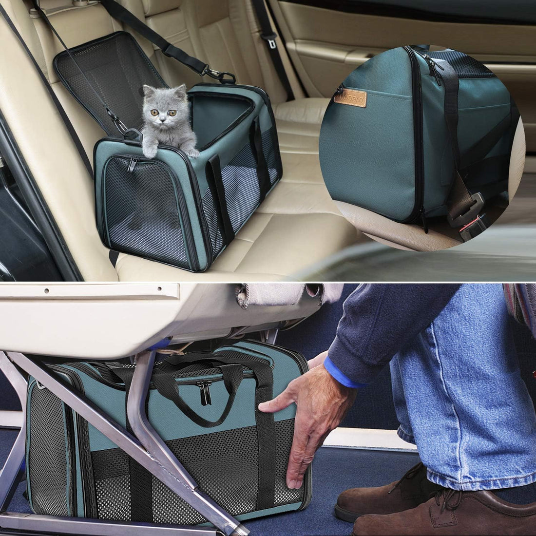 Cat Carrier - Portable Foldable Dog Pet Carrier