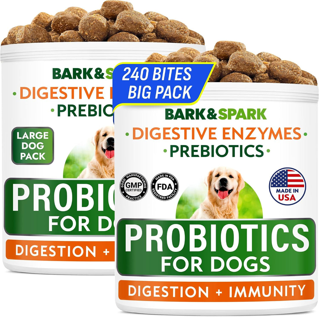 BARK&SPARK Dog Probiotics Powder — Advanced Vet-Formulated Formula
