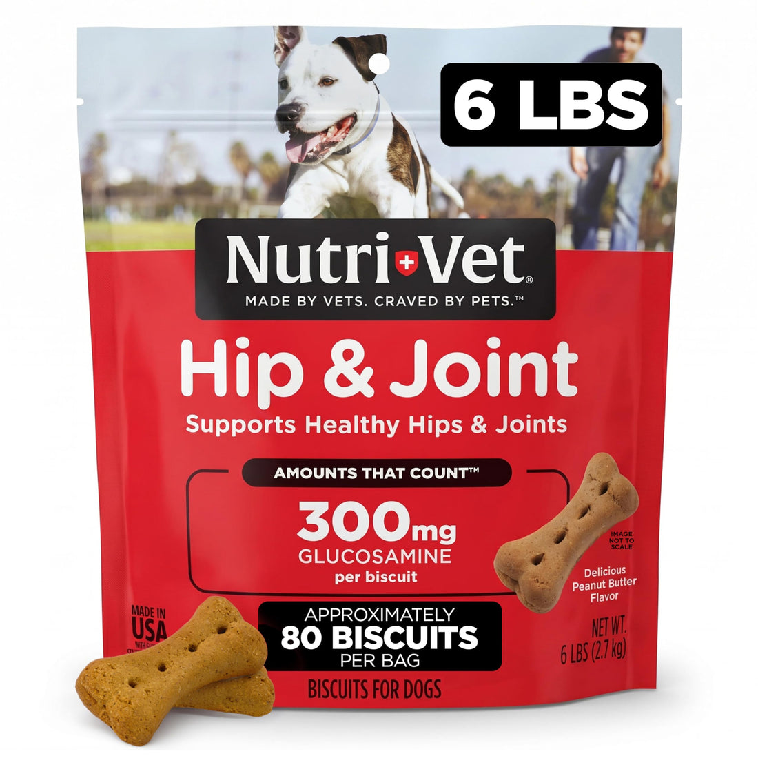 Nutri-Vet Hip & Joint Biscuits for Dogs, Dog Hip & Joint Supplement