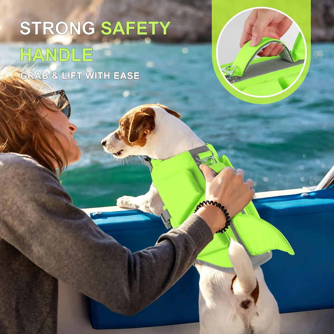 Dogcheer Dog Shark Life Jacket with Extra Foam