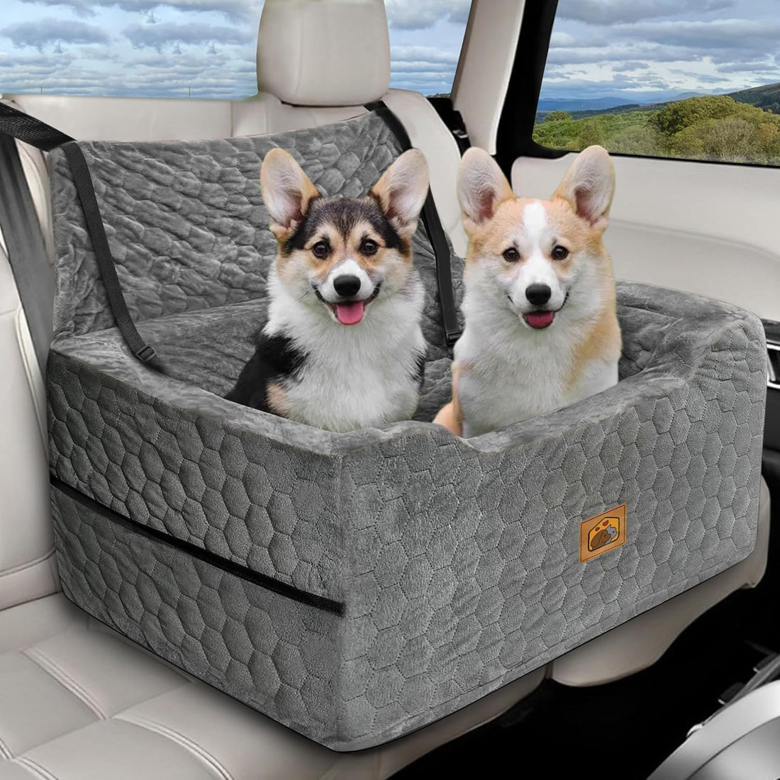 Memory Foam Dog Car Booster Seat