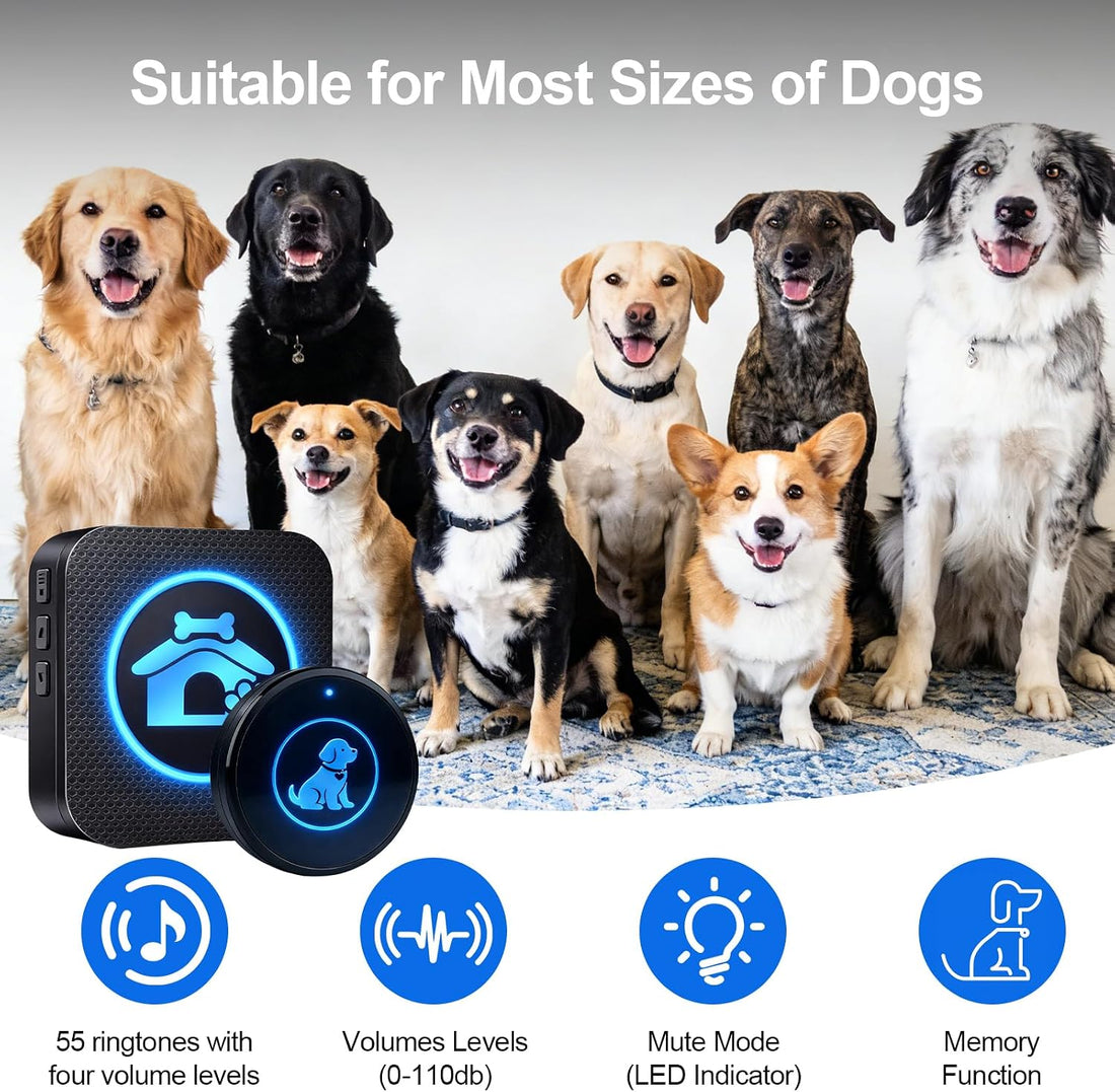 Dog Door Bell for Potty Training, Wireless Dog Doorbells to Go Outside