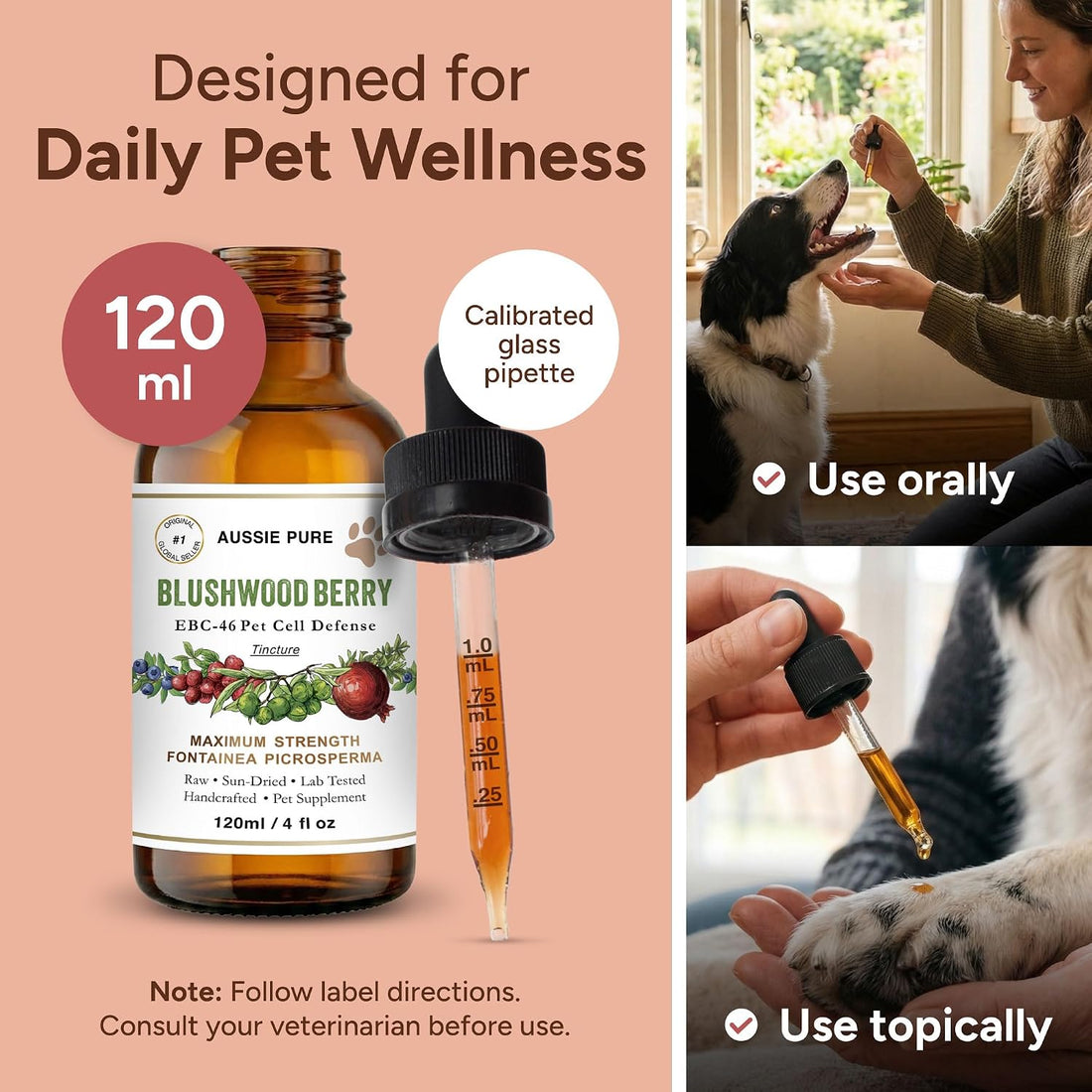 Aussie Pure Pet Therapy Blushwood Berry EBC-46 Tincture - 120ML
