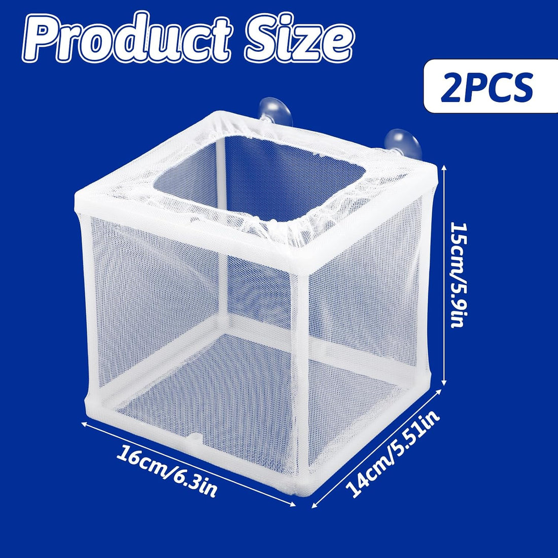 2 Pack Fish Incubator Mesh Box Aquarium