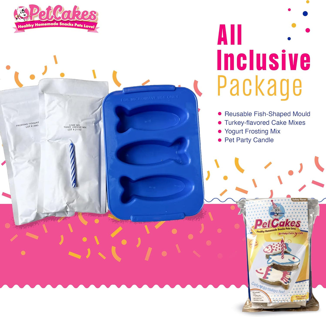 PetCakes Cat Birthday Cake Kit - Natural Treats