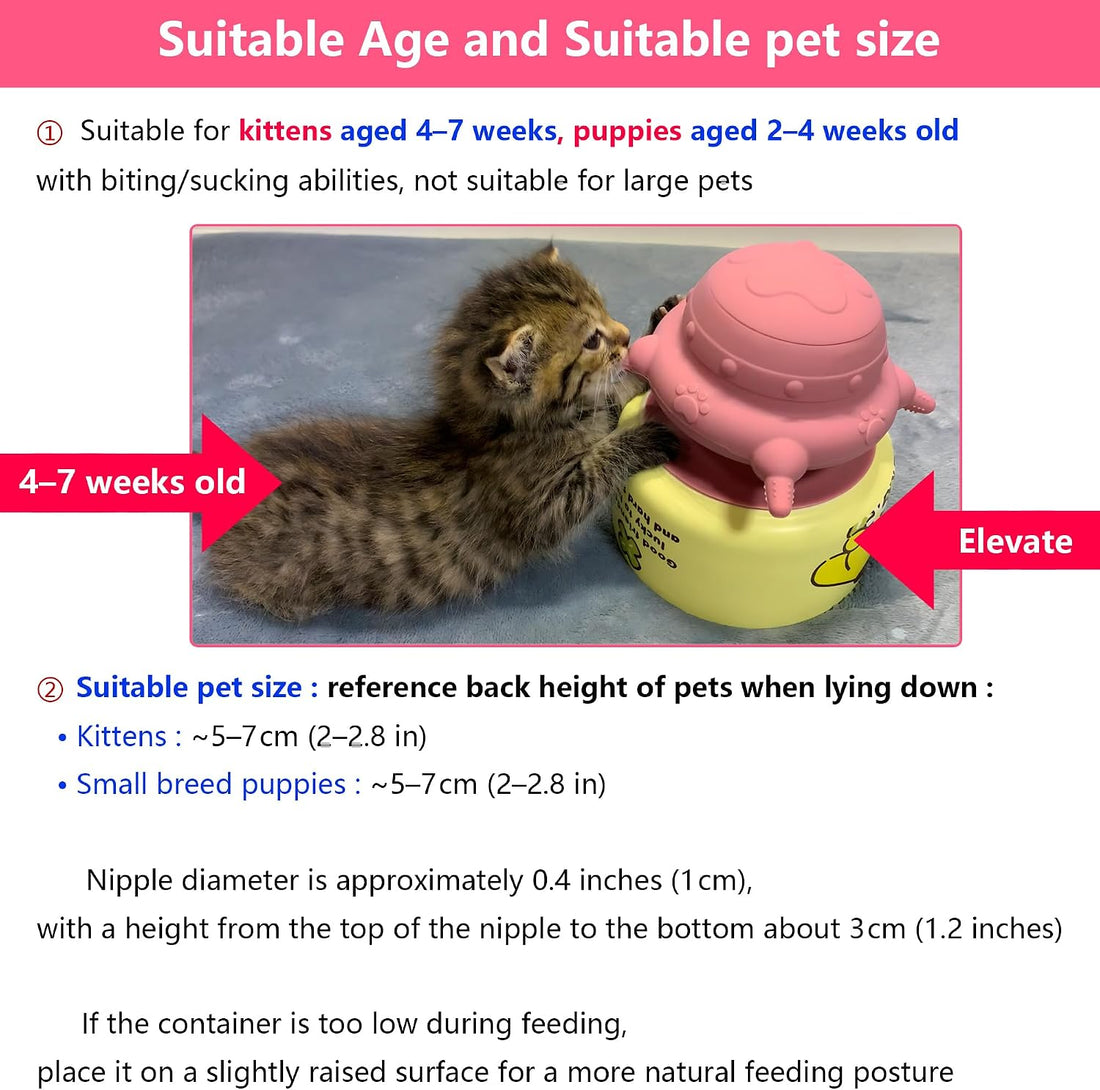 Newborn Puppy and Kitten Feeder, Milk Feeding Bowl