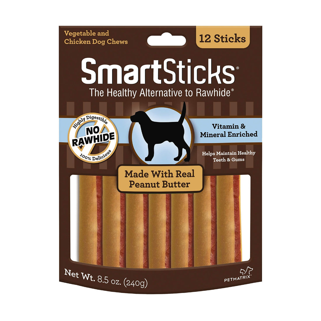 SmartBones SmartSticks With Real Peanut Butter 12 Count