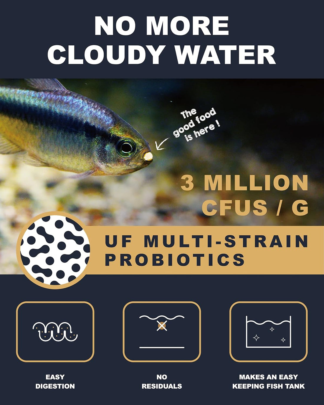 Ultra Fresh Tetra Fish Food, Slow Sinking, All Natural Ingredients