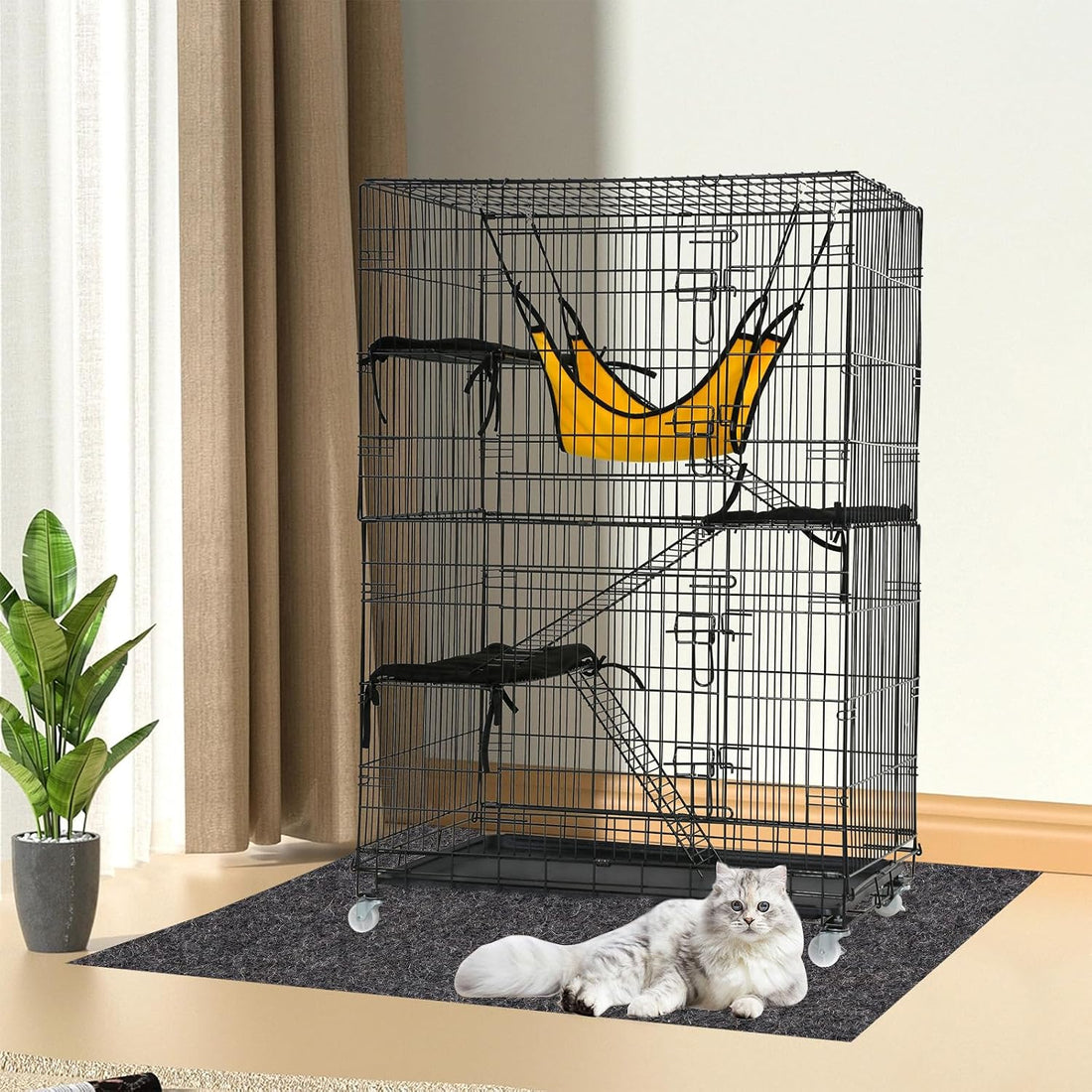 Ylsamzgkj Large Bird Cage Mat, Under Pet Cage Mat