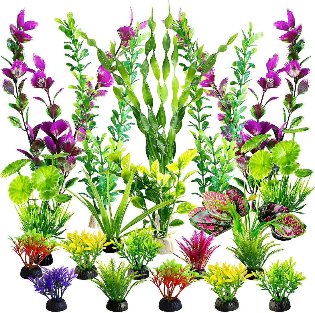 Artificial Aquarium Plants Realistic Green Plastic Fish Tank