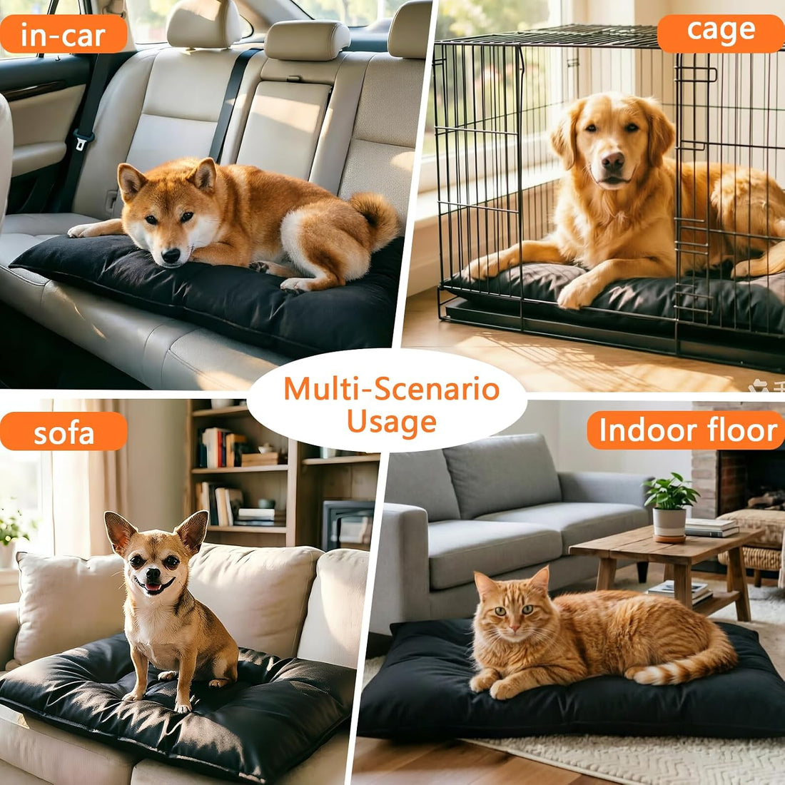 Indestructible Chew Proof Dog Bed for Aggressive Chewers 28.7X17.7IN