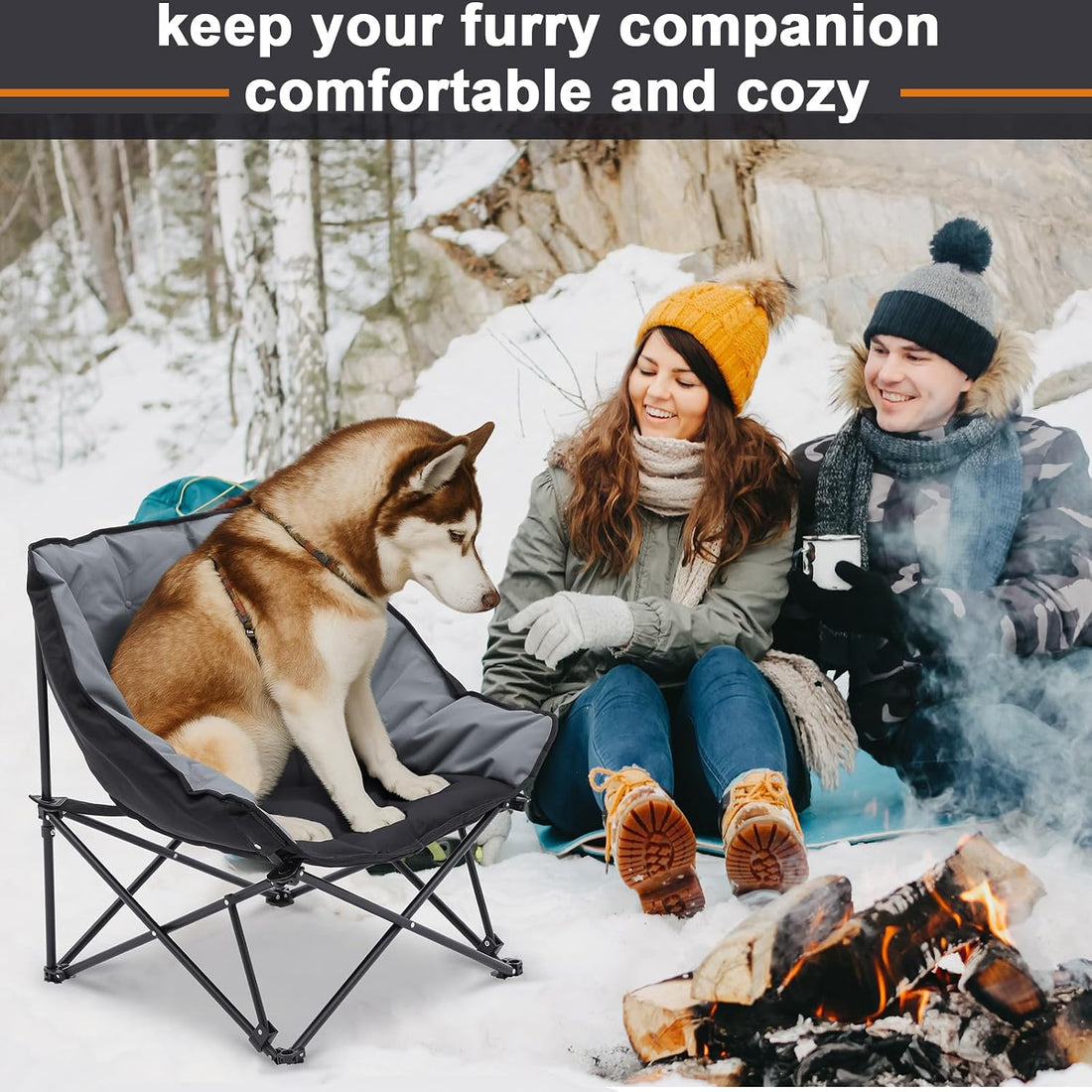 AceOrbit Folding Camping Chair for Dog