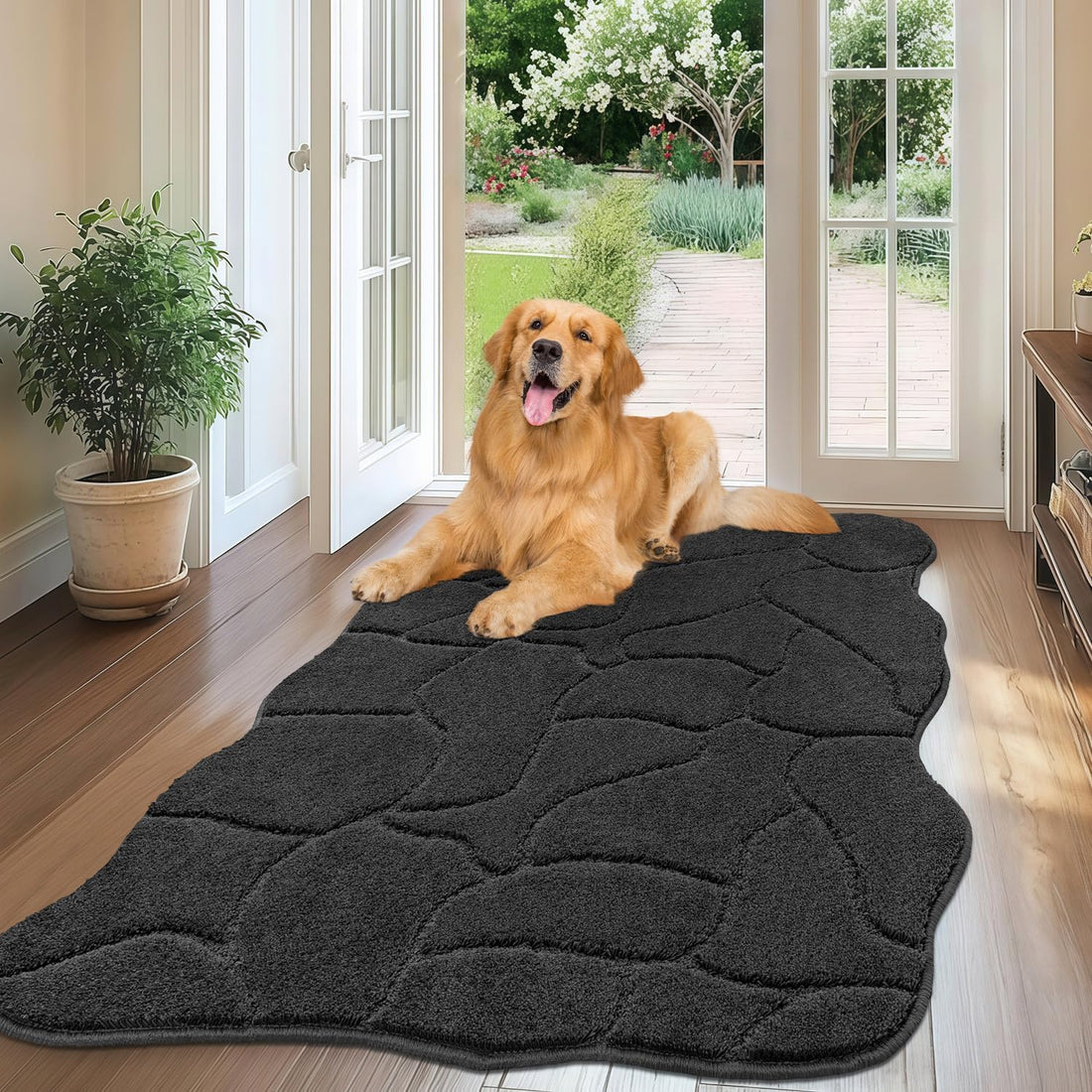 BSICPRO Dog Runner Mat for Mud Paws, Dirt Trapper Mat, 47x22 Inch