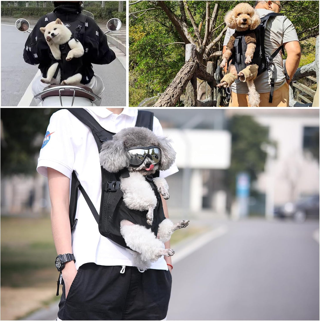 Wakytu Dog Front Carrier Pet Backpack for Small Medium Dogs,4-9lbs
