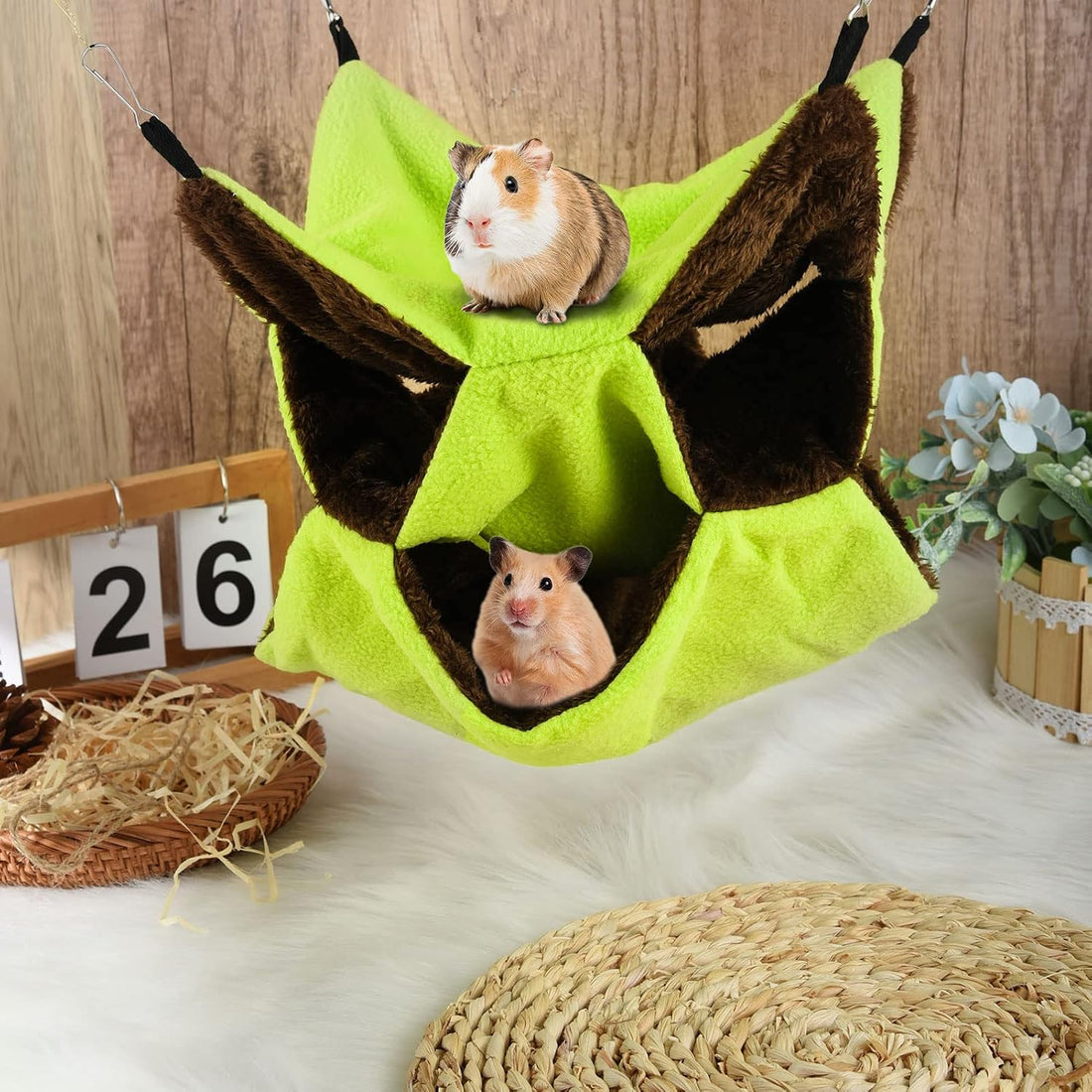 3 Tier Ferret Rat Hammock, Guinea Pig Cage Accessories