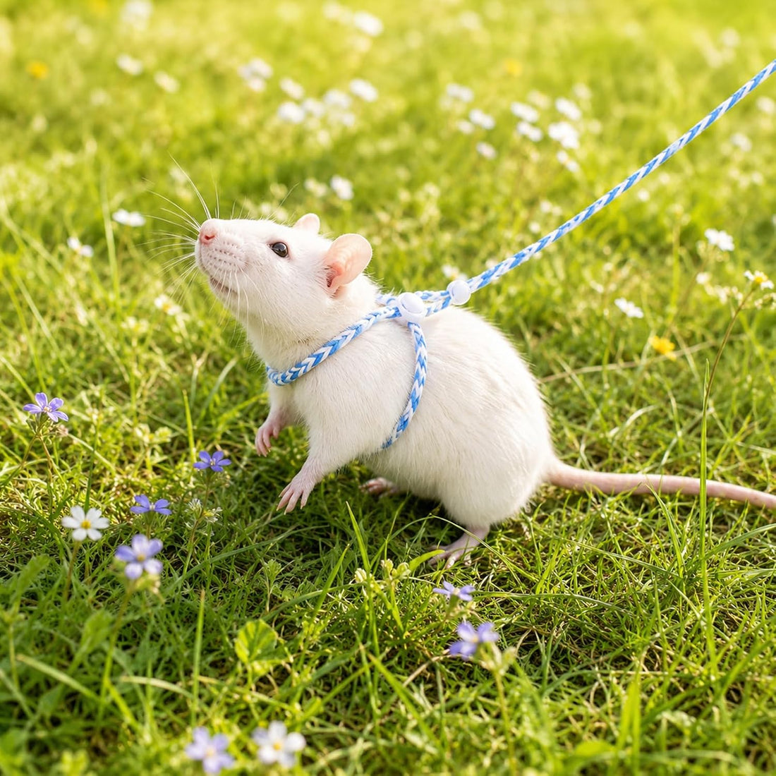 3 PCS Hamster Harness Leash Adjustable Small Animal Rope 57.87in