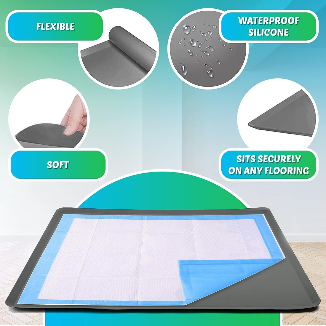 TidyFriend Dog Pee Pad Holder Tray Fits for 36” x 36” Wee Wee Pee Pads
