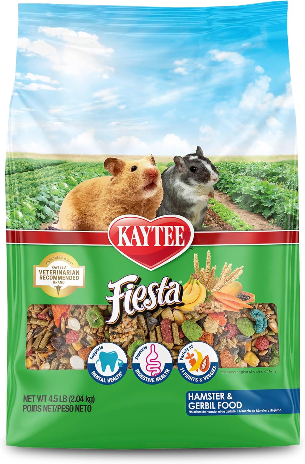 Kaytee Fiesta Hamster & Gerbil Food, Nutritious and Fun Blend
