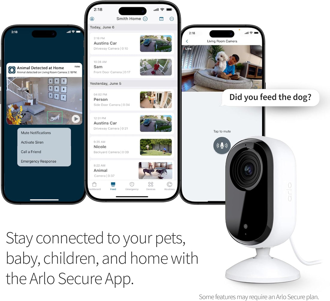 Arlo Essential Security Camera HD | Indoor Only | 2nd Gen