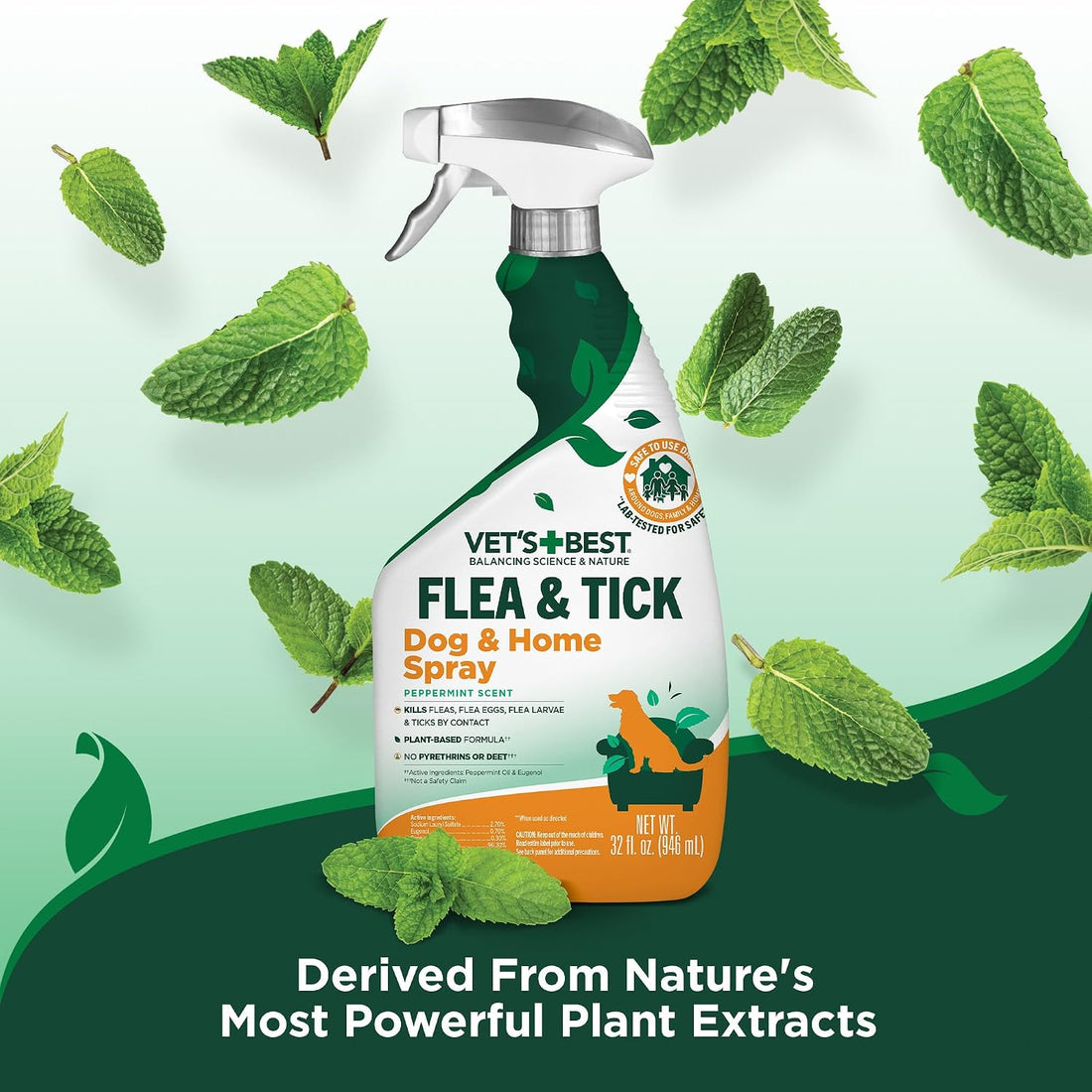 Vet's Best Indoor Flea & Tick Home Spray for Dogs, Plant-Based Spray