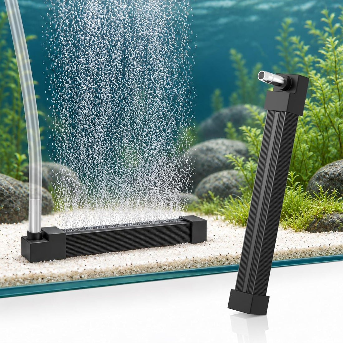 Fish Tank Bubble Strip, Aquarium Air Stone Bar with Fine Bubbles