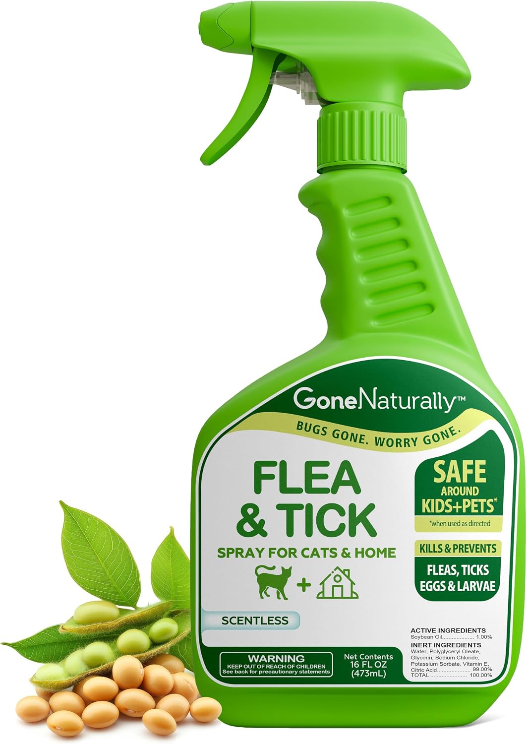 Flea and Tick Spray for Cats & Home