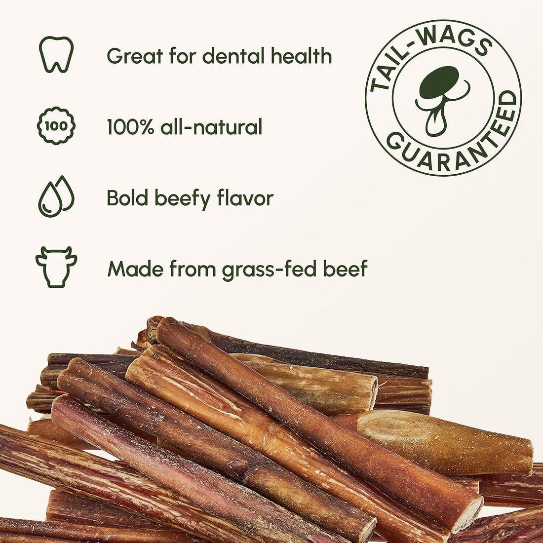 Downtown Pet Supply Bully Sticks for Dogs - Natural 6 Inch Beef Chews
