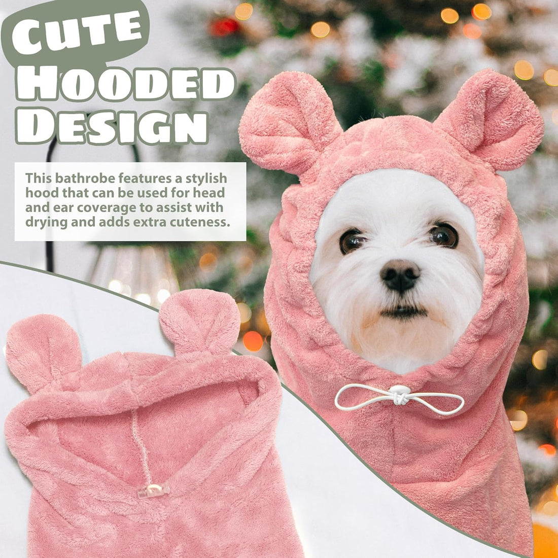 Dog Bathrobe Super Absorbent Towel Robe